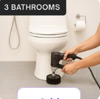 Intense cleaning (3 bathrooms)